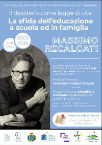 Locandina incontro con psicanalista Massimo Recalcati